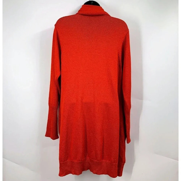 Donna Karan Women's Open Front Wool/Silk Blend Drape Cardigan Size M - Picture 2 of 11